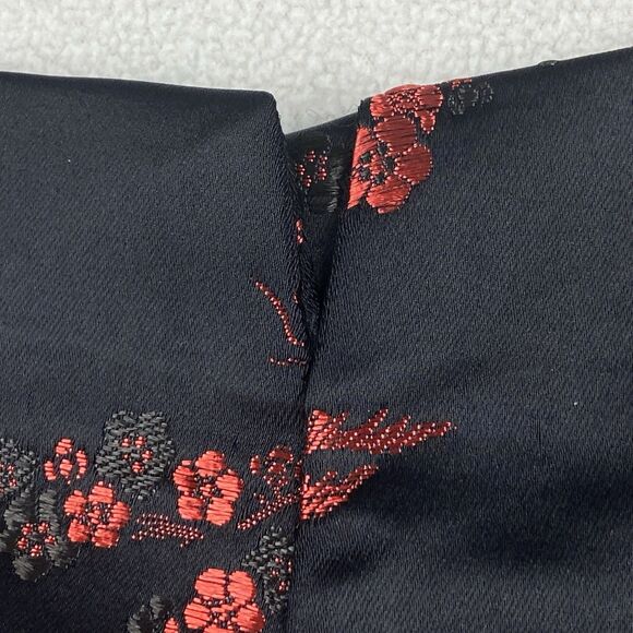 Plus Size Womens 20 Pants Black Silky Cherry Blossom Floral Print NWOT Vintage - Picture 10 of 11
